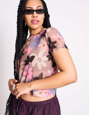 T-Shirt Evie Mesh Wild Bloom