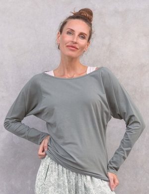 Jaya YANTI - Damen - Longsleeve für Yoga und Freizeit aus Biobaumwolle