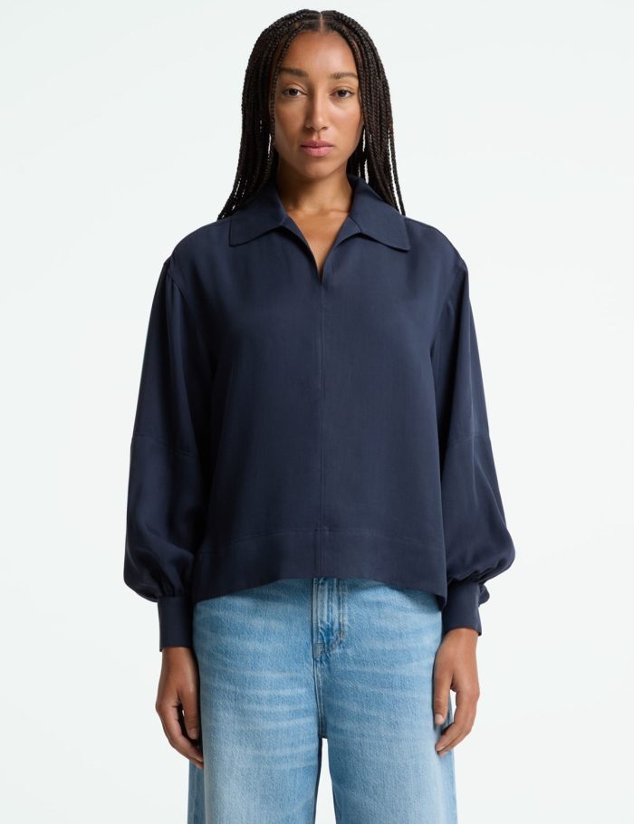 Bluse Lang Rheana Blau