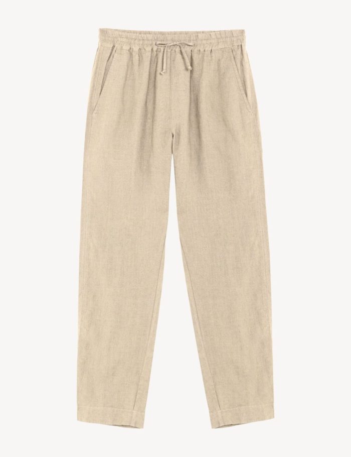 Hose Martin Leinen Off White