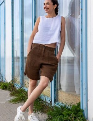 Kings of Indigo - kurze Hose Rianon Leinen