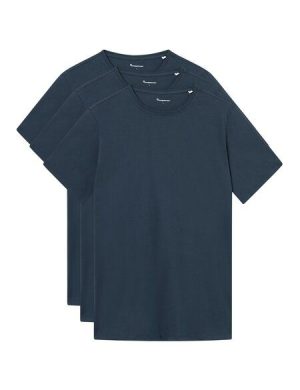 KnowledgeCotton Apparel 3-Pack Basic T-Shirts aus Bio-Baumwolle