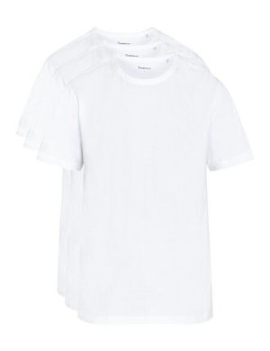KnowledgeCotton Apparel 3-Pack Basic T-Shirts aus Bio-Baumwolle