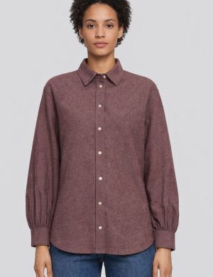 Bluse Flannel Rot