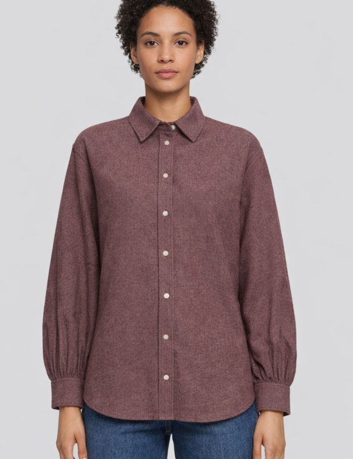 Bluse Flannel Rot