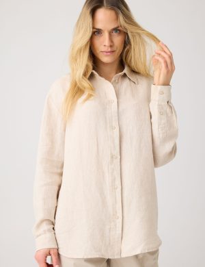 Bluse Loose Leinen