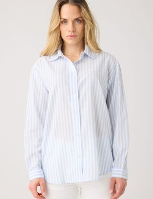 Bluse Loose Stripe Blau