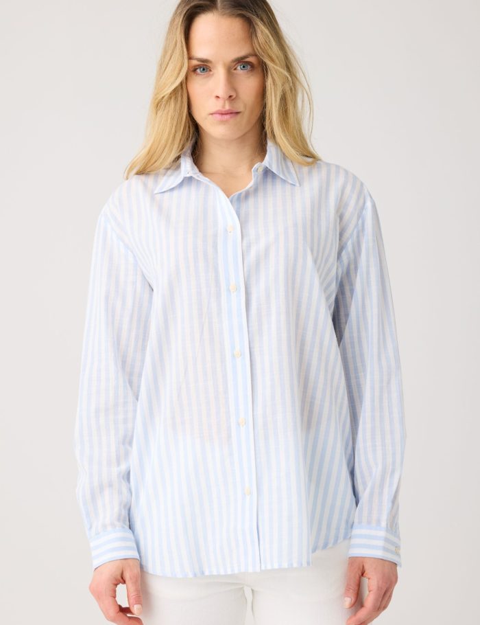 Bluse Loose Stripe Blau