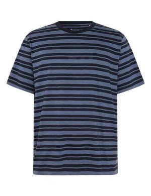 KnowledgeCotton Apparel Getreiftes T-Shirt aus Bio-Baumwolle