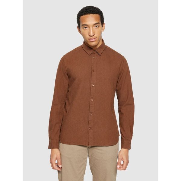 KnowledgeCotton Apparel Heavy Twill Flannel Hemd Regular Fit aus Bio-Baumwolle KnowledgeCotton Apparel Heavy Twill Flannel Hemd Regular Fit aus Bio-Baumwolle