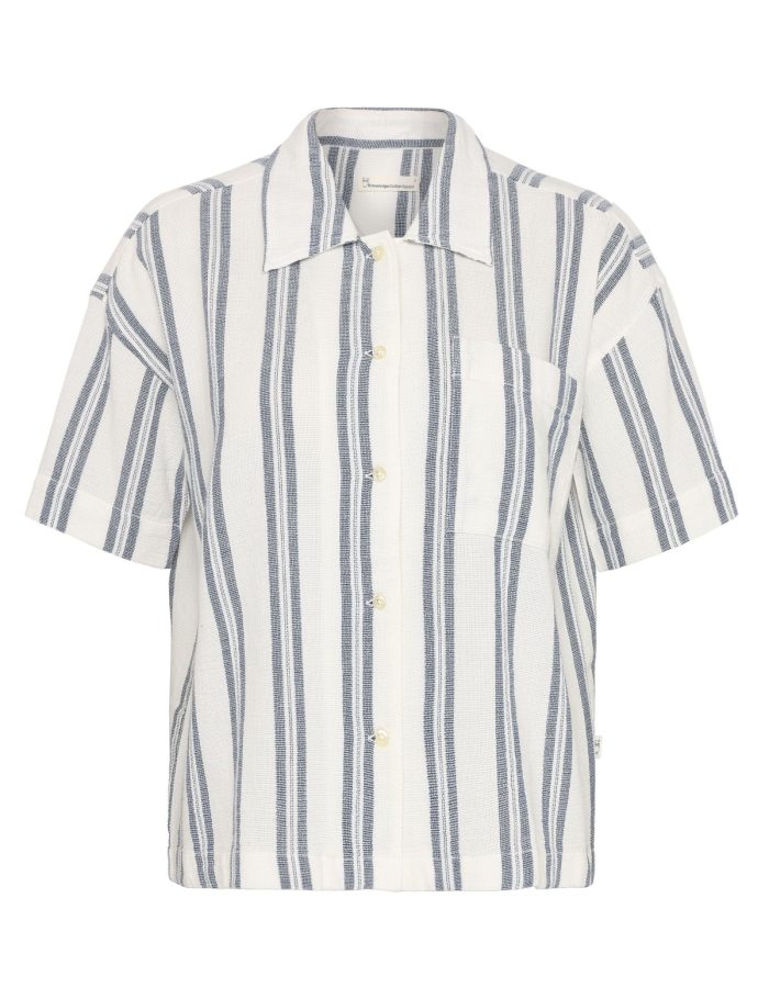 Hemd Striped Short Sleeved Blau