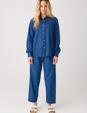 Hose Denim Blau