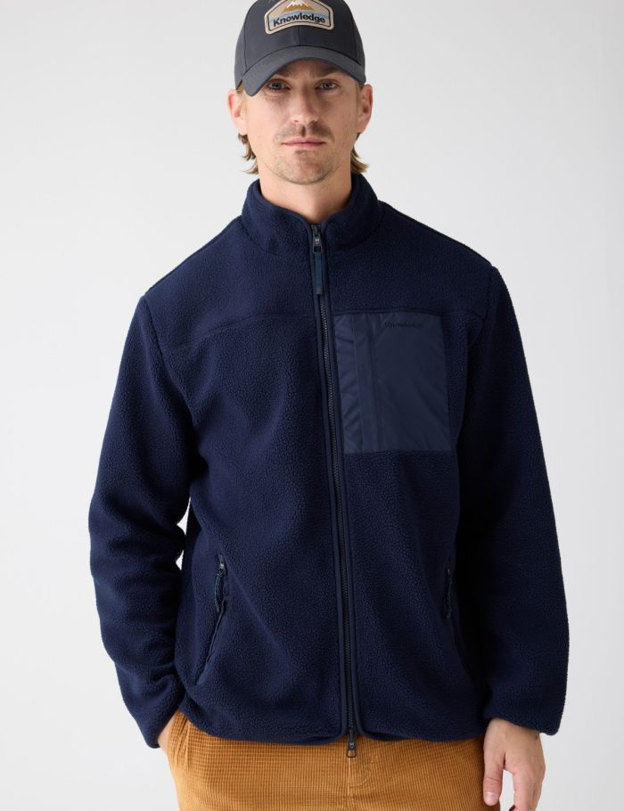 Jacke Fit Zip Fleece Blau Jacke Fit Zip Fleece Blau