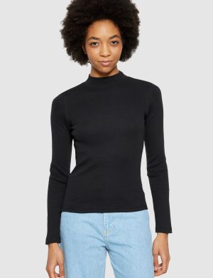Longsleeve Rib High Neck Rib