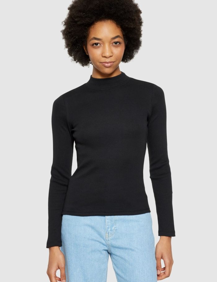 Longsleeve Rib High Neck Rib