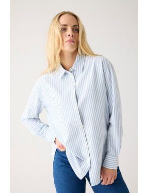 KnowledgeCotton Apparel Oxford Blusenhemd aus Bio-Baumwolle ROC/GOTS/Vegan