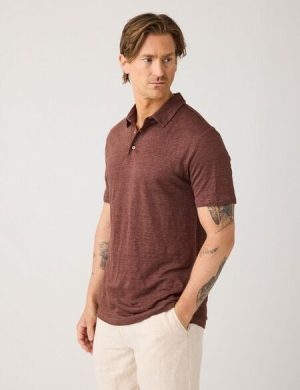 KnowledgeCotton Apparel Poloshirt Regular aus Bio-Leinen