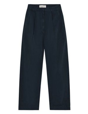 KnowledgeCotton Apparel Popeline-Faltenhose aus Bio-Baumwolle
