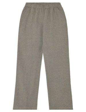 KnowledgeCotton Apparel POSEY weite, mittelhohe Leinenhose - GOTS/Vegan