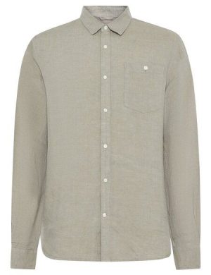 KnowledgeCotton Apparel Regular Hemd aus Bio-Leinen - GOTS/Vegan