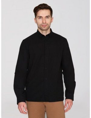 KnowledgeCotton Apparel Regular Hemd HARALD Small Owl Oxford aus Bio-Baumwolle - ROC/GOTS/Vegan