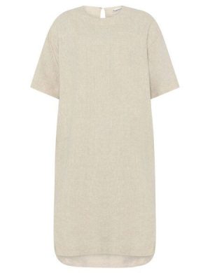 KnowledgeCotton Apparel T-Shirt-Kleid aus Bio-Leinen