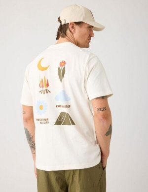 KnowledgeCotton Apparel T-Shirt mit Rücken-Print aus Bio-Baumwolle