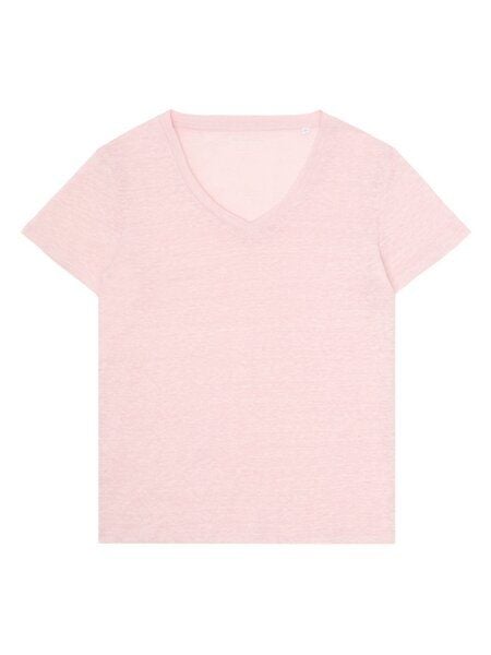 KnowledgeCotton Apparel T-Shirt mit V-Ausschnitt aus Bio-Leinen KnowledgeCotton Apparel T-Shirt mit V-Ausschnitt aus Bio-Leinen