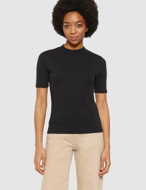 T-Shirt Rib High Neck