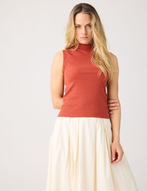 Top Rib High Neck