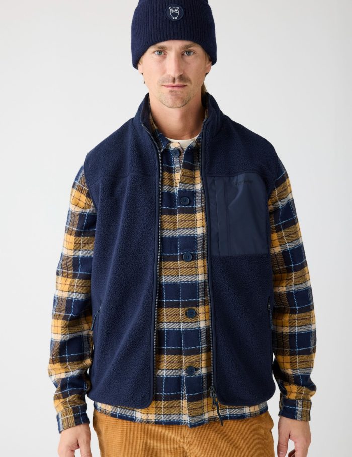 Weste Fit Zip Fleece Blau