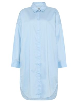 KnowledgeCotton Apparel - Women's Organic Cotton Satin Shirt Dress - Hemd