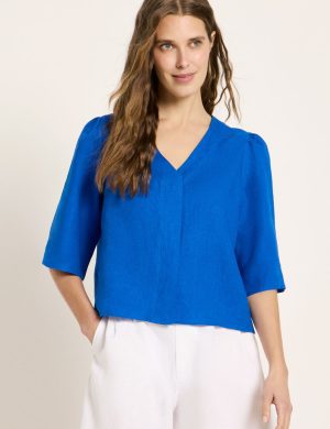 Bluse 3/4 Arm Blau