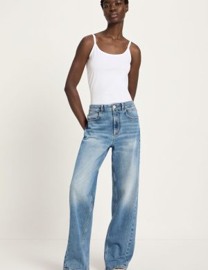 Jeans Straight Light Blue Denim