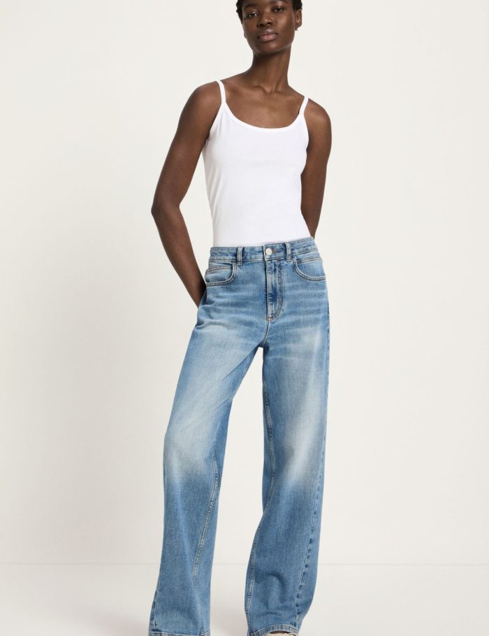 Jeans Straight Light Blue Denim