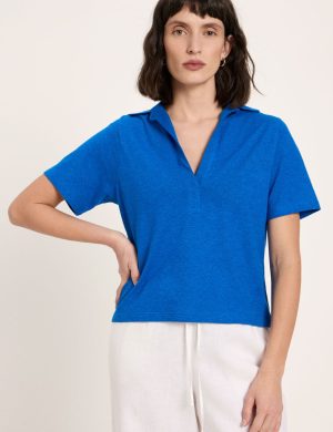 Poloshirt Blau
