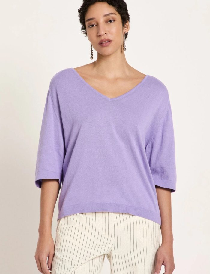 T-Shirt Strick Lila