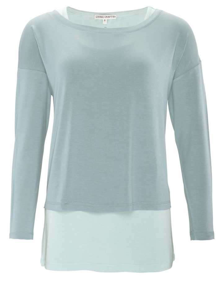 LIVING CRAFTS - Damen 2 in 1 Performance-Shirt - Petrol LIVING CRAFTS - Damen 2 in 1 Performance-Shirt - Petrol