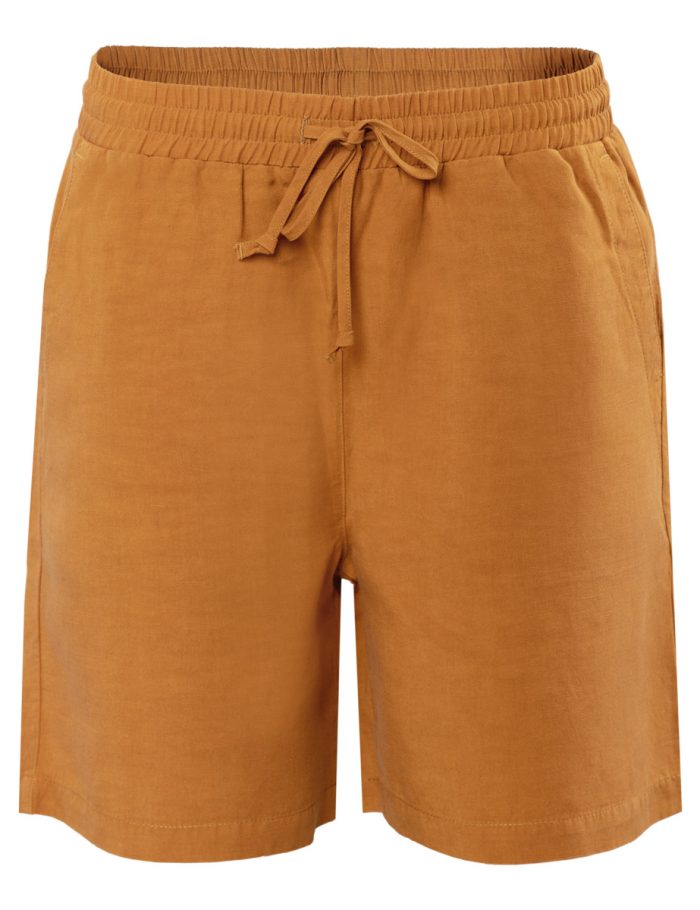 LIVING CRAFTS - Damen Bermuda Shorts - Braun (70% Lyocell (Tencel™ by Lenzing); 30% Linen), Nachhaltige Mode, Bio Bekleidung