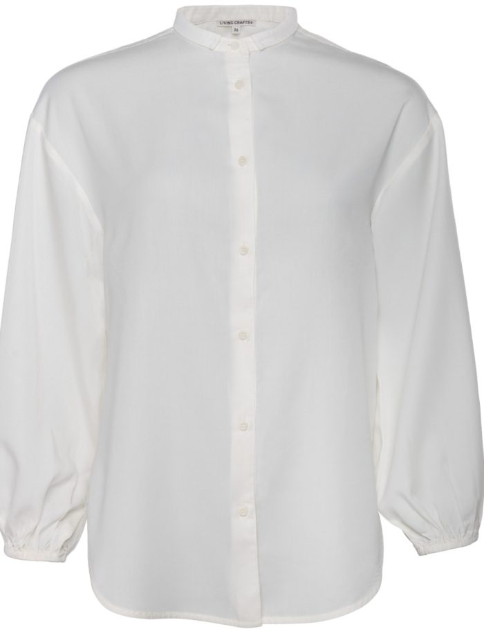 LIVING CRAFTS - Damen Bluse - Weiß (100% Lyocell (Tencel™ by Lenzing)), Nachhaltige Mode, Bio Bekleidung LIVING CRAFTS - Damen Bluse - Weiß (100% Lyocell (Tencel™ by Lenzing)), Nachhaltige Mode, Bio Bekleidung