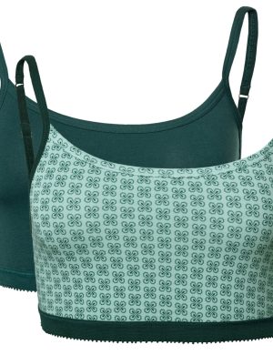 LIVING CRAFTS - Damen Bustier, 2er-Pack - Grün