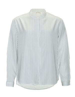 LIVING CRAFTS - Damen Hemdbluse - Gestreift (100% Lyocell (Tencel™ by Lenzing)), Nachhaltige Mode, Bio Bekleidung