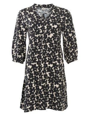 LIVING CRAFTS - Damen Kleid - Gemustert (100% Viskose (Lenzing™Ecovero™)), Nachhaltige Mode, Bio Bekleidung