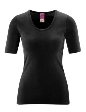 LIVING CRAFTS - Damen Kurzarm-Shirt - Schwarz