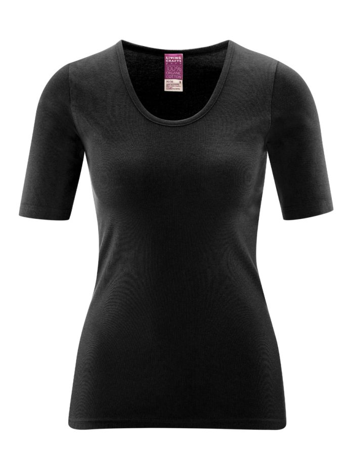 LIVING CRAFTS - Damen Kurzarm-Shirt - Schwarz