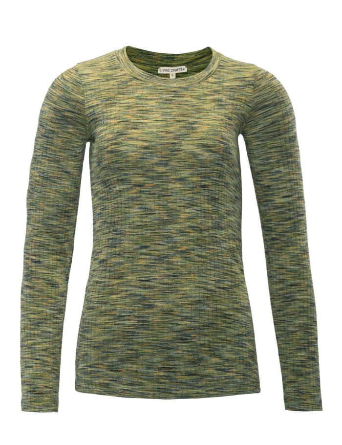 LIVING CRAFTS - Damen Langarm-Shirt - Mehrfarbig