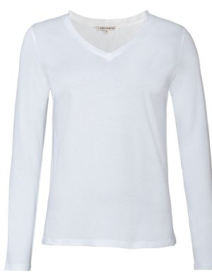 LIVING CRAFTS - Damen Langarm-Shirt - Weiß