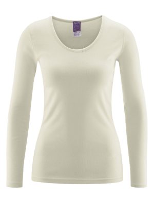 LIVING CRAFTS - Damen Langarm-Unterhemd - Beige