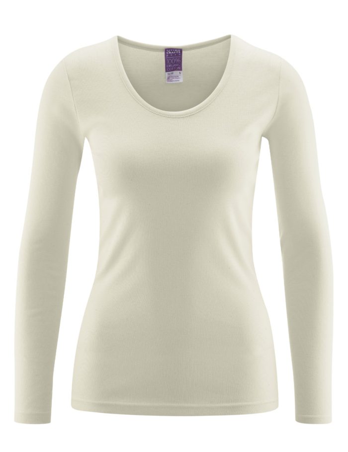 LIVING CRAFTS - Damen Langarm-Unterhemd - Beige LIVING CRAFTS - Damen Langarm-Unterhemd - Beige