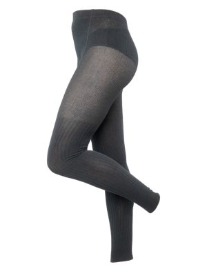LIVING CRAFTS - Damen Leggings - Schwarz (90% Bio-Baumwolle; 8% Polyamid (recycelt); 2% Elasthan), Nachhaltige Mode, Bio Bekleidung